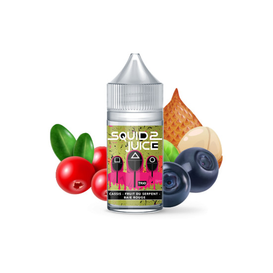 Squid Juice 2 - Trio - Feketeribizli, Kígyógyümölcs, Eper, Szeder, Málna és Áfonya izű aroma - 30 ml