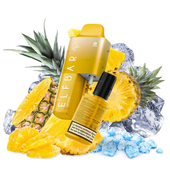 AF5000 PF Pod Kit 650 mAh - Ananas Glacé & Acidulé - 2/10ml ecigaretta készülék Ananász ízű liquiddel töltve -  20mg