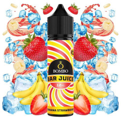 Bombo Bar Juice - Banana Strawberry Ice - Banán és Eper ízű Longfill Aroma - 12/60ml