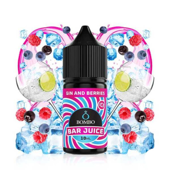 Bombo Bar Juice - Gin and Berries Ice - Tonik, Eper, Málna, Áfonya és Fekete Ribizli ízű Longfill Aroma - 10/30ml