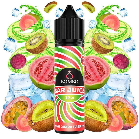 Bombo Bar Juice - Kiwi Guava Passion Ice - Kivi, Guava és Maracuja ízű Longfill Aroma - 12/60ml