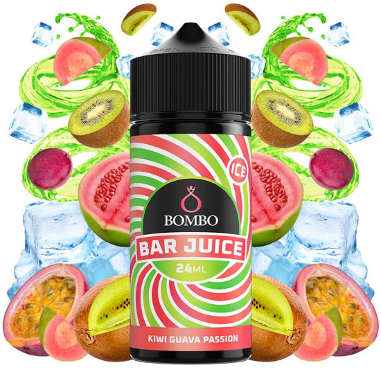 Bombo Bar Juice - Kiwi Guava Passion - Kivi, Guava és Maracuja ízű Longfill Aroma - 24/120 ml