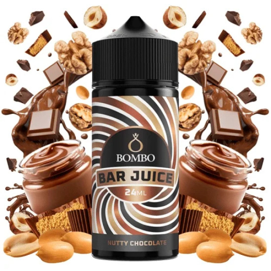 Bombo Bar Juice - Nutty Chocolate - Csokoládé, Dió és Mogyoró ízű Shortfill eliquid - 100ml/0mg