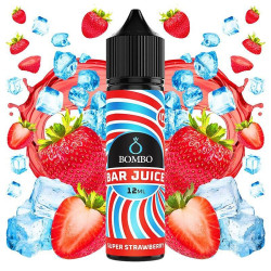 Bombo Bar Juice - Super Strawberry Ice - Eper ízű Longfill Aroma - 12/60ml