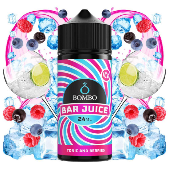 Bombo Bar Juice - Tonic and Berries - Tonic, Eper, Málna, Áfonya és Fekete Ribizli ízű Longfill Aroma - 24/120 ml