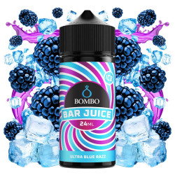 Bombo Bar Juice - Ultra Blue Razz - Kékmálna, Citrom és Lime ízű Longfill Aroma - 24/120 ml