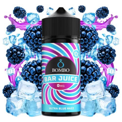 Bombo Bar Juice - Ultra Blue Razz - Kékmálna, Citrom és Lime ízű Shortfill eliquid - 100ml/0mg