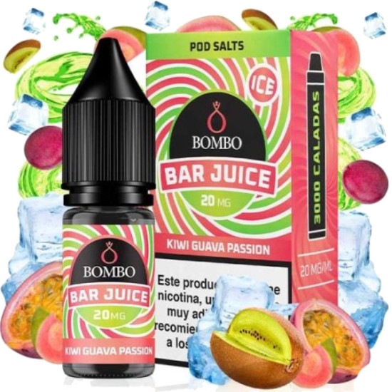 Salt Bombo Bar Juice - Kiwi Guava Passion -  Nikotinska sol s okusom kivija, guave i marakuje - 10ml/0mg