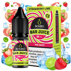 Salt Bombo Bar Juice - Strawberry Lime Ice - Eper és Lime ízesítésű nikotinsó - 10ml/20mg