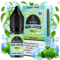 Salt Bombo Bar Juice - Sweet Mint Ice - Nikotinska sol s okusom mente - 10ml/20mg