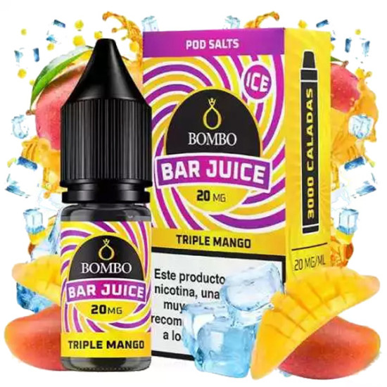 Salt Bombo Bar Juice - Triple Mango Ice - Nikotinska sol s okusom manga - 10ml/10mg