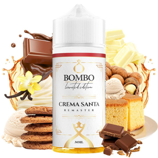 Bombo - Crema Santa Remaster - Piskóta, Vanília, Csokoládé, Dió és Kókusz ízű Longfill Aroma - 30/120 ml