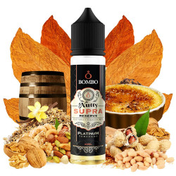 Bombo Platinum Tobaccos - Nutty Supra Reserve - Dohány, Vanília, és Mogyoró ízű Longfill Aroma - 20/60ml