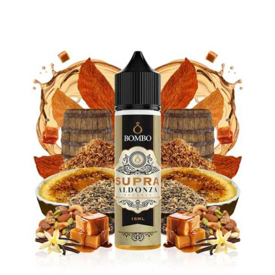 Bombo Platinum Tobaccos - Supra Aldonza Reserve - Dohány, Vanília és Karamell ízű Longfill Aroma - 15/60 ml