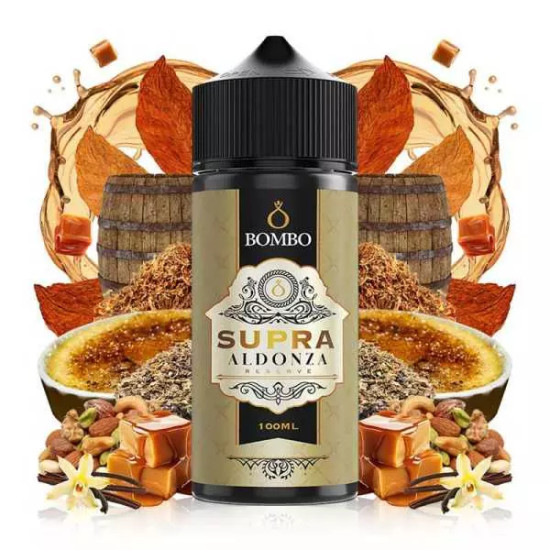 Bombo Platinum Tobaccos - Supra Aldonza Reserve - Dohány, Vanília és Karamell ízű Longfill Aroma - 30/120 ml