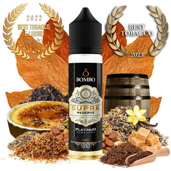 Bombo Platinum Tobaccos - Supra Reserve - Duhan, karamel, vanilija i orasi - 20/60 ml