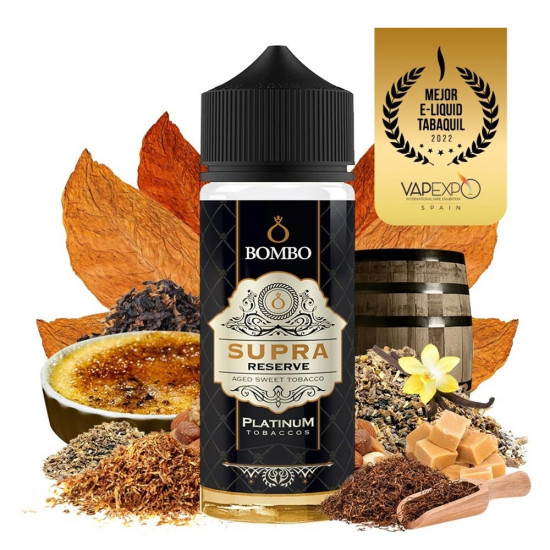 Bombo Platinum Tobaccos - Supra Reserve - Duhan, karamel, vanilija i orasi - 40/120 ml