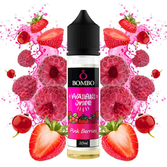 Bombo Wailani Juice - Pink Berries - Eper, Málna és Ribizli ízű Longfill Aroma - 20/60 ml