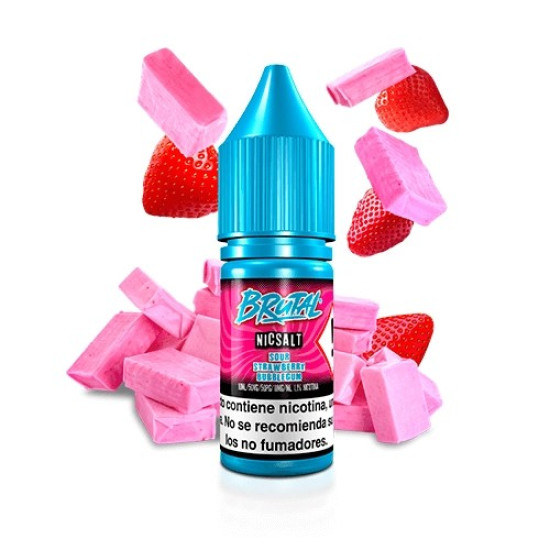 SALT - Brutal by Just Juice - Sour Strawberry Bubblegum - Epres Rágógumi ízesítésű nikotinsó - 10ml/11mg