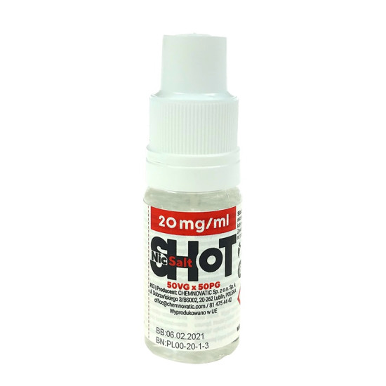 20 mg/ml - Chemnovatic NicSalt-B Shot - 10 ml - 50PG-50VG