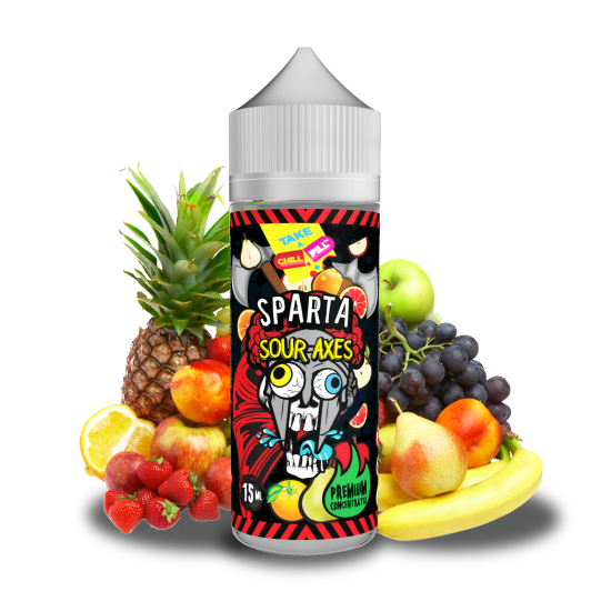 Chill Pill Sparta - Sour Axes - Limun, kruška, naranča, jabuka i bobičasto voće - 15/120 ml