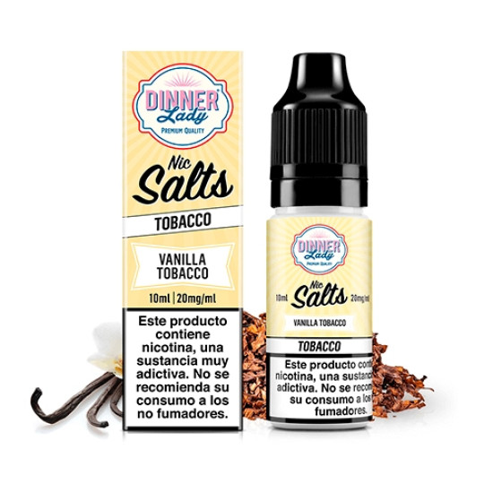 Salt - Dinner Lady - Vanilla Tobacco - Dohány és Vanília ízesítésű nikotinsó - 10ml/20mg