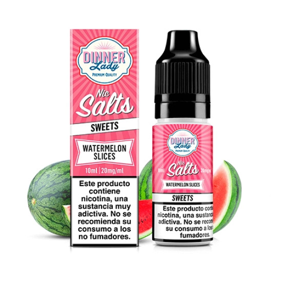 Salt - Dinner Lady - Watermelon Slices - Görögdinnyés Cukorka ízesítésű nikotinsó - 10ml/20mg