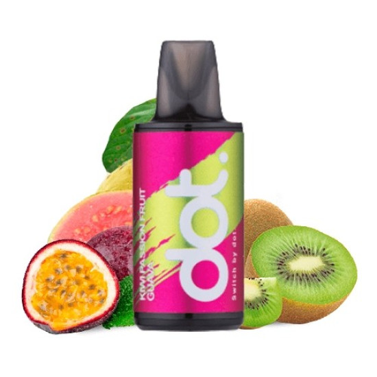 Dotmod - Switch E-Bar - Kiwi Passion Fruit Guava - Kivi, Maracuja és Guava ízű Niksó Liquiddel Töltött Pod Tank - 2ml/20mg - 2 db