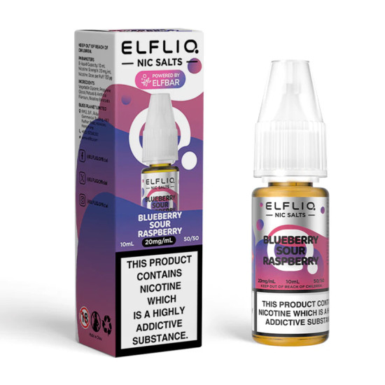 Elfliq - Myrtille Framboise Acidulées - Áfonya és Málna ízesítésű nikotinsó - 10ml/10mg