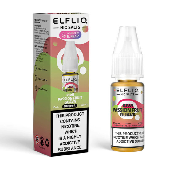 Elfliq - Passion Kiwi Goyave - Maracuja, Kivi és Guava ízesítésű nikotinsó - 10ml/20mg