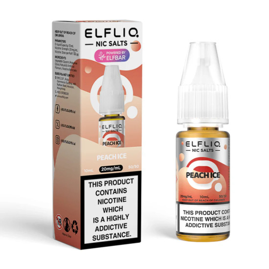 Elfliq - Péche Glacée - Őszibarack ízesítésű nikotinsó - 10ml/10mg