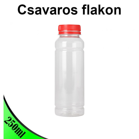 Üres Flakon - PET - Csavaros - 250 ml