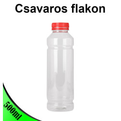Üres Flakon - PET - Csavaros - 500 ml