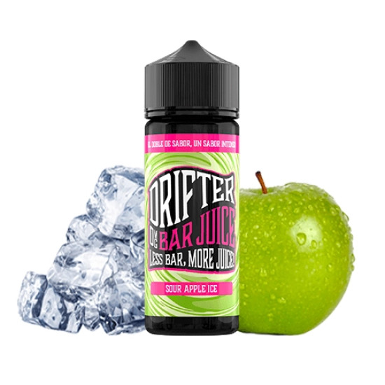 Juice Sauz Drifter Bar - Sour Apple Ice - Green Apple Flavoured Shortfill eliquid - 100ml/0mg