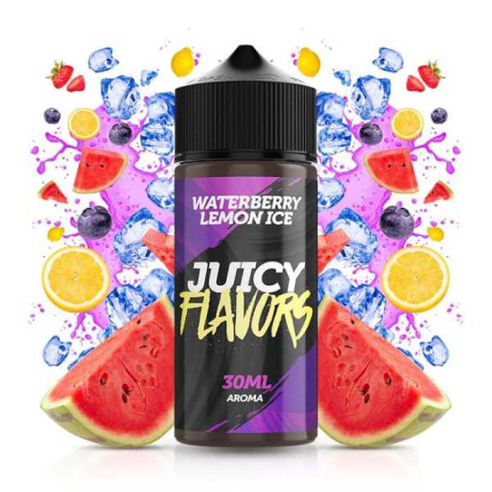 Juicy Flavors - Waterberry Lemon Ice - Görögdinnye, Erdei Gyümölcs és Citrom ízű Longfill aroma - 30/120 ml