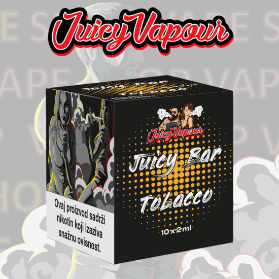 Juicy Bar - Tobacco - Dohány ízű Niksó Liquiddel Töltött Pod Tank - 2ml/20mg