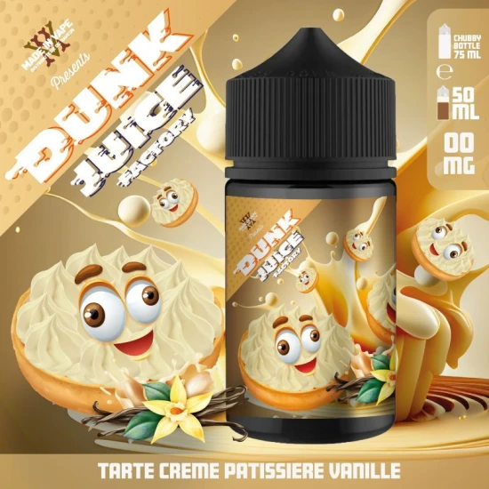Dunk Juice Factory - Vanilla Pastry Cream Tart - Vanília Torta ízű Shortfill eliquid - 50ml/0mg