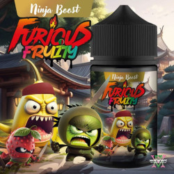 Furious Fruity - Ninja Boost - Kivi, Eper és Banánturmix ízű Shortfill eliquid - 50ml/0mg