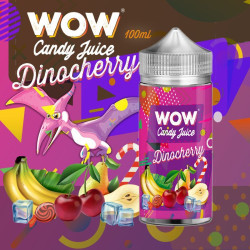 Wow Candy Juice - Dino - Dinocherry - Cseresznye, Banán, Körte és Cukorka ízű Shortfill eliquid - 100ml/0mg