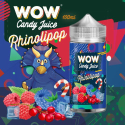 Wow Candy Juice - Dino - Rhinolipop - Málna, Kékmálna, Ribizli és Cukorka ízű Shortfill eliquid - 100ml/0mg