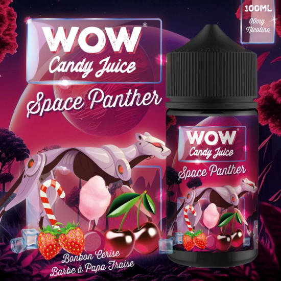 Wow Candy Juice - Evolution - Space Panther - Jagoda, trešnja i šećerna vuna - 100ml/0mg
