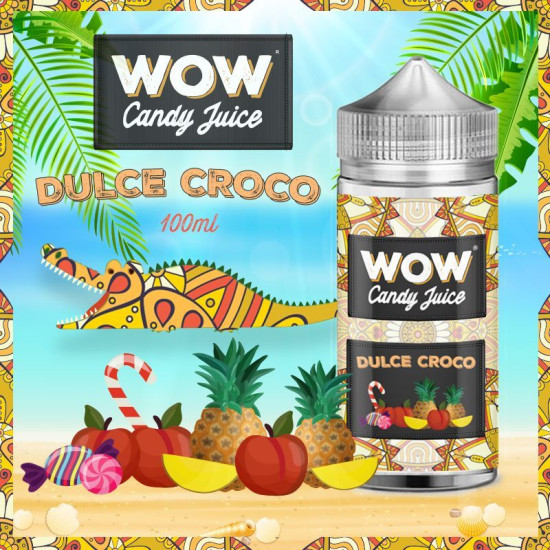 Wow Candy Juice - No Fresh - Dulce Croco - Ananas, nektarina i bombon - 100ml/0mg