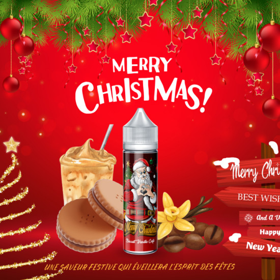 Merry Christmas - Biscuit Vanille Café - Vaníliás Keksz és Kávé ízű Shortfill eliquid - 50ml/0mg