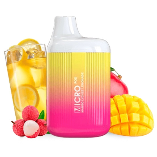 Micro Pod - Mango Lychee Lemonade Pod Kit 500 mAh - Mangó, Licsi és Limonádé ízű nikotinsóval töltve - 2ml/20mg