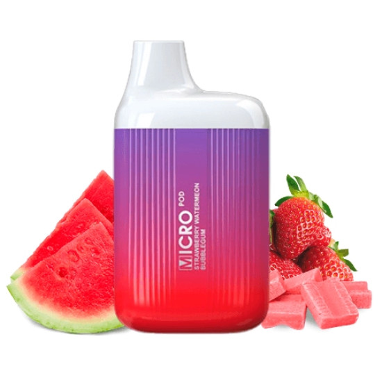 Micro Pod - Strawberry Watermelon Bubblegum Pod Kit 500 mAh - Epres, Görögdinnyés Rágógumi ízű nikotinsóval töltve - 2ml/20mg