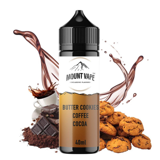 Mount Vape - Butter Cookies Coffee Cocoa - Maslacni keksi, kava i kakao- 40/120 ml