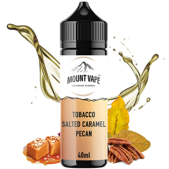 Mount Vape - Tobacco Salted Caramel Pecan - Dohány, Sós Karamell és Pekándió ízű Longfill Aroma - 40/120 ml