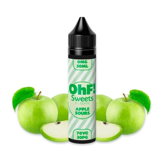OhF! - Sweets Apple Sour - Zelena jabuka - 50ml/0mg