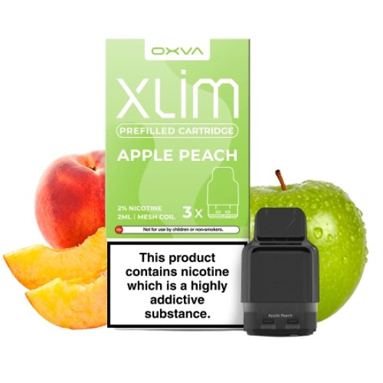 OXVA - XLIM - Apple Peach - Alma és Barack ízű Niksó Liquiddel Töltött Pod Tank 1,2 ohm - 2ml/20mg