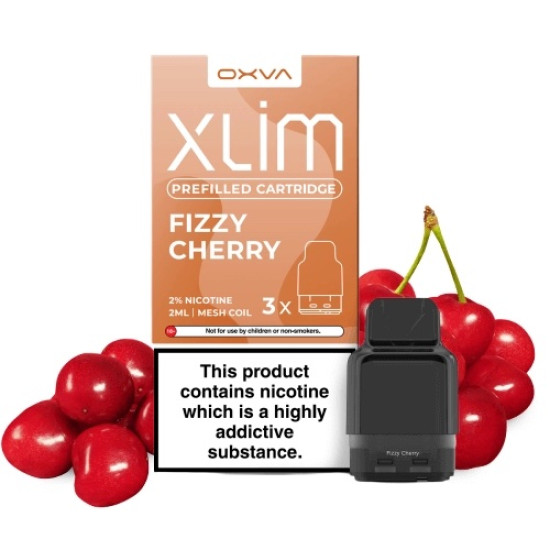 OXVA - XLIM - Fizzy Cherry - Cseresznyés Limonádé ízű Niksó Liquiddel Töltött Pod Tank 1,2 ohm - 2ml/20mg
